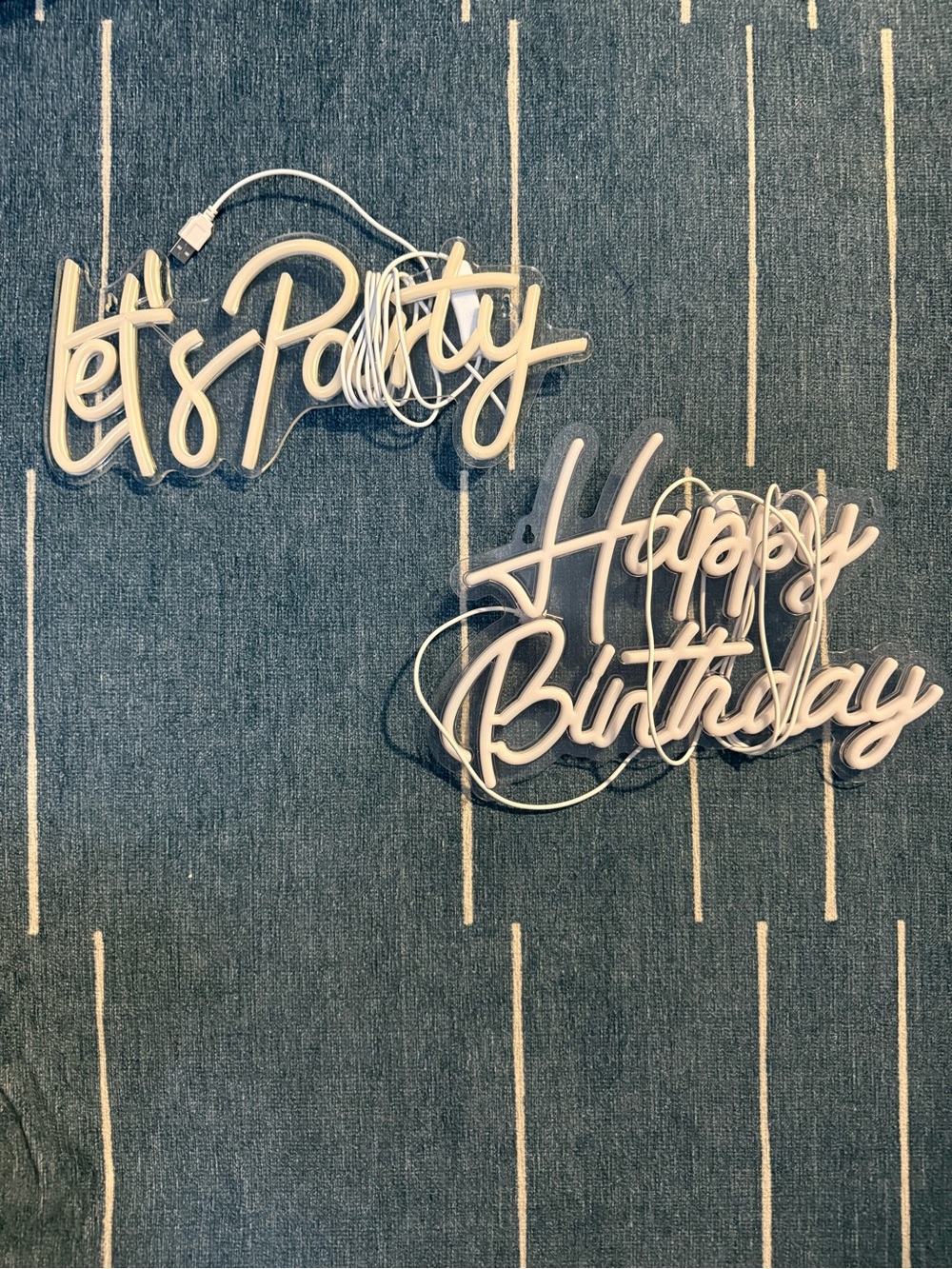 2-Piece LED Neon Party Signs